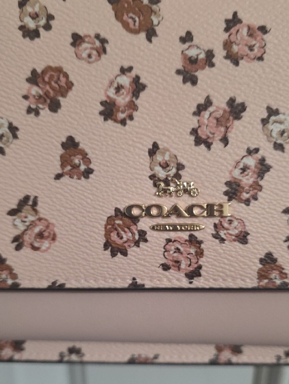 NWOT Coach Blush Pink Floral Chain Crossbody Bag - Picture 2 of 6